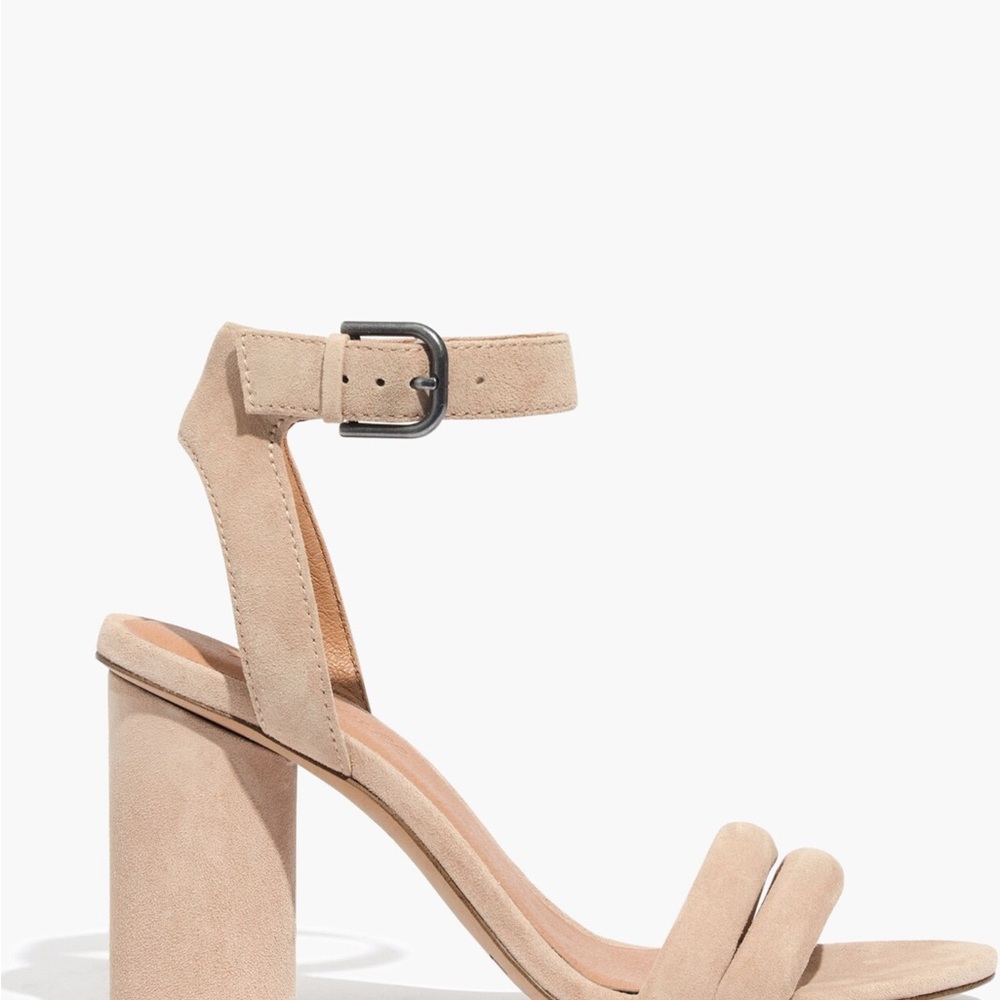 Madewell Rosalie Suede High Heel Sandal Sand Dune Size 7